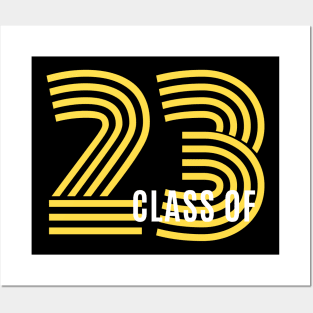 Class Of 2023. Simple Typography Black 2023 Class Of/ Graduation Design. Posters and Art